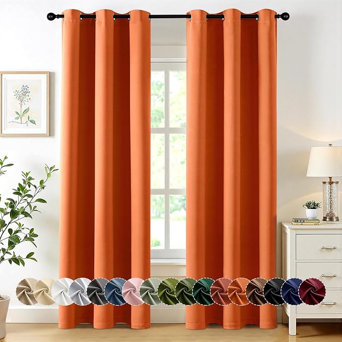 MIULEE Blackout Curtains for Bedroom Living Room 2 Panels, Thermal Insulated