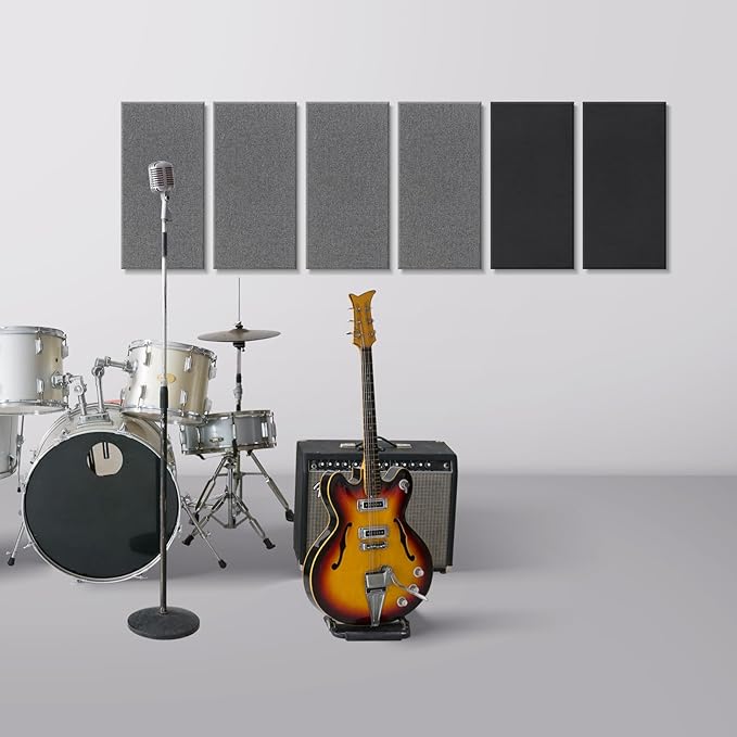 UMIACOUSTICS 4 PCS Acoustic Panels, 2“ Thick 23.6" x 11.8" Fiberglass Sound
