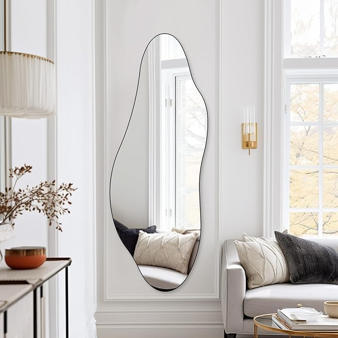 QDSSDECO Full Length Mirror 63"x24" Irregular Wall Mirror Star Frameless