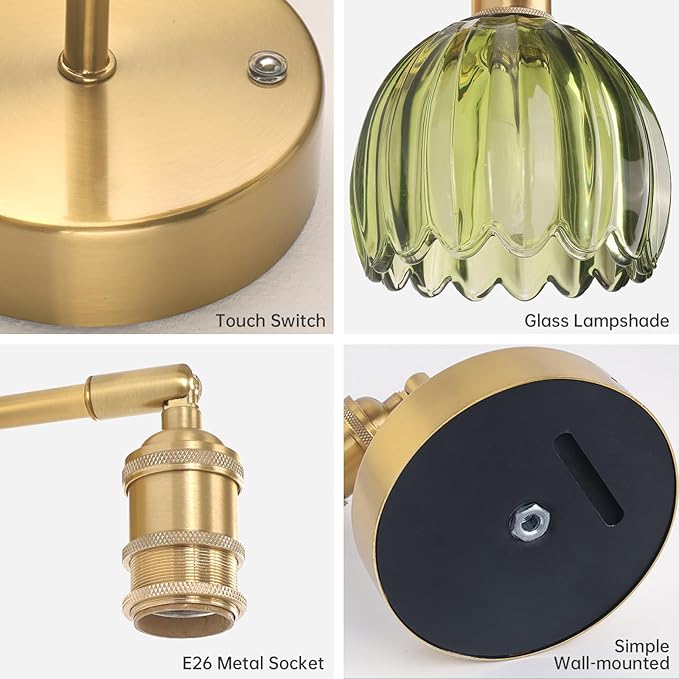 Shenmoyl Battery Operated Vintage Wall Sconces