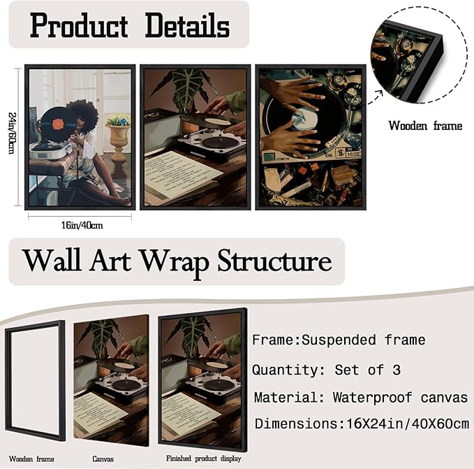 Black Girl Wall Art Decor Modern Black Woman Painting Prints