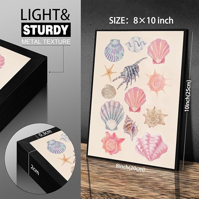 Pink Shell Posters Funky Coastal Cowgirl Wall Art Vintage Beach House