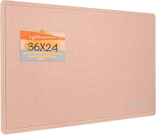 Lightomorrow Bulletin Board, 36 x 24 inches Felt Board