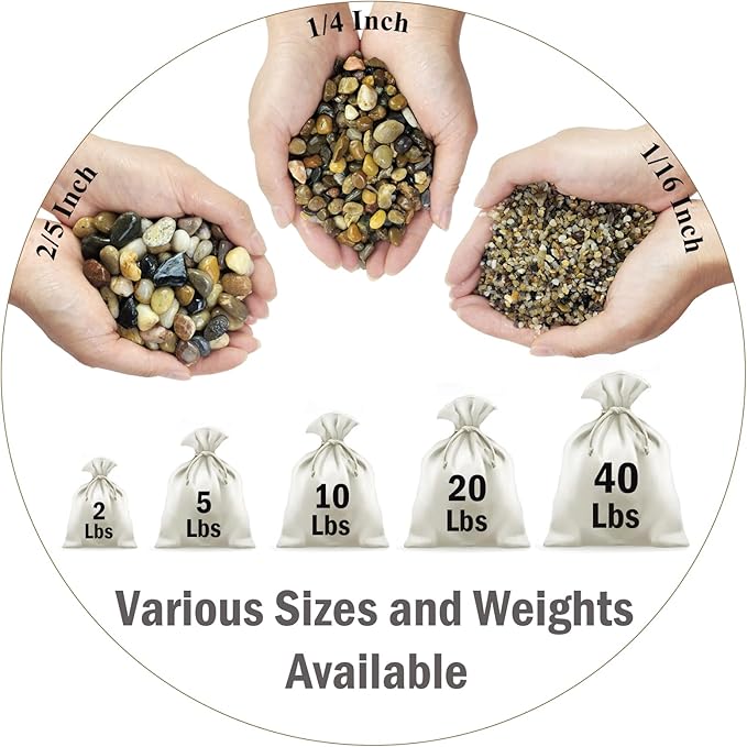 FANTIAN 40 lbs Aquarium Sand. 1/16 Inch Fish Tank Coarse Sand Pea Gravel for Aquarium, Terrariums, Vase Filler, Plant, Soil Drainage and Outdoor Gardens, Landscaping