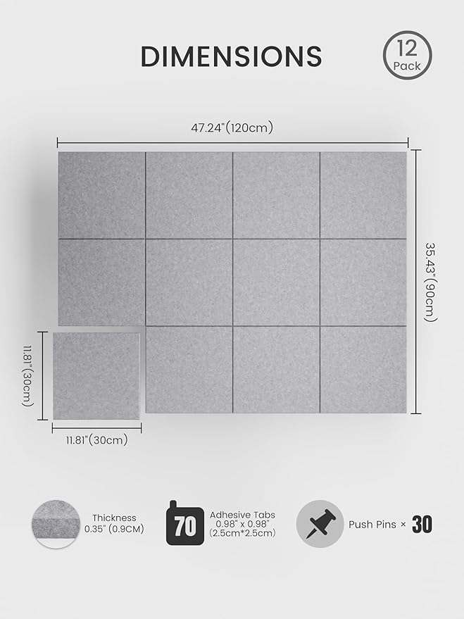 Bumusty Large Cork Board 48" x 36" Alternative