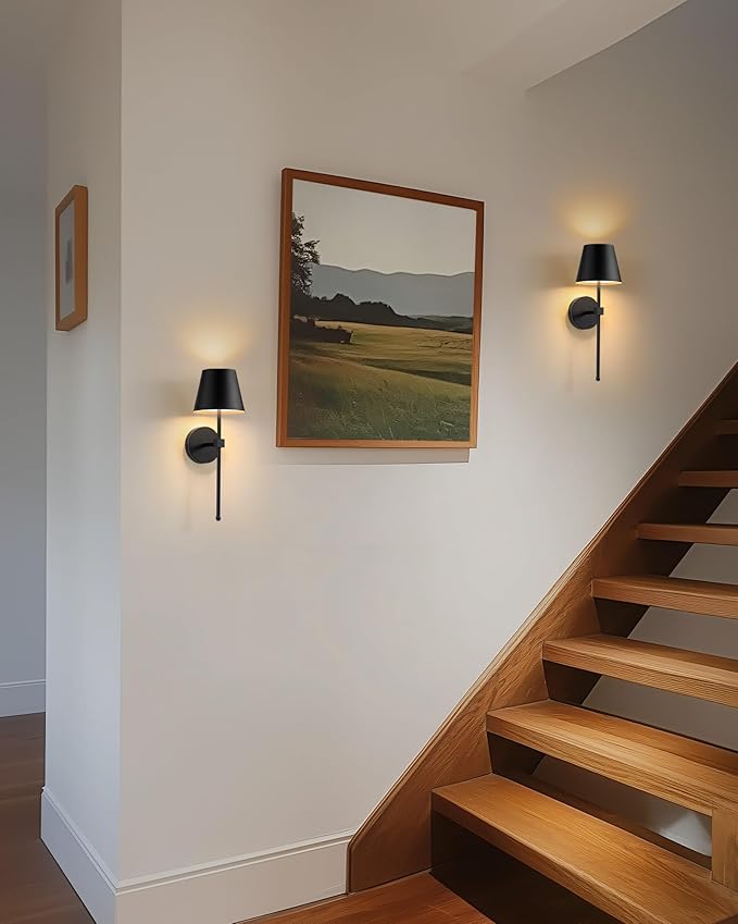 KDG Cordless Wall Sconces Set of 2, Wireless 5200mAh Rechargeable Battery LED