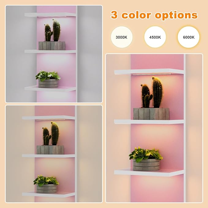 Homaterial 5 Tier Wall Shelf Unit, Modern Vertical Lack Wall Shelves