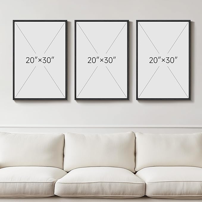 Large Framed Colorful Abstract Wall Art