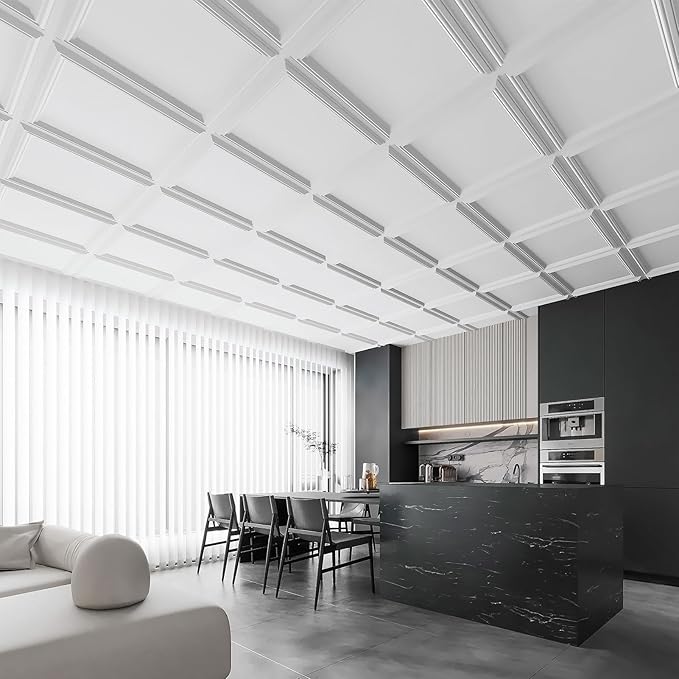Art3d 24-Pack Drop Relief Ceiling Tiles