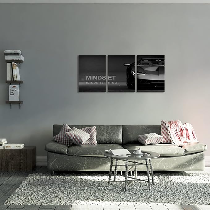 KAWAHONE Motivational Canvas Wall Art Lamborghini Posters Prints Entrepreneur
