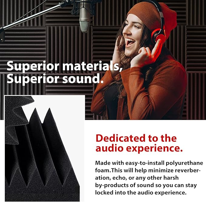 FONESO Acoustic Foam Panels, Sound Proof Foam Panels