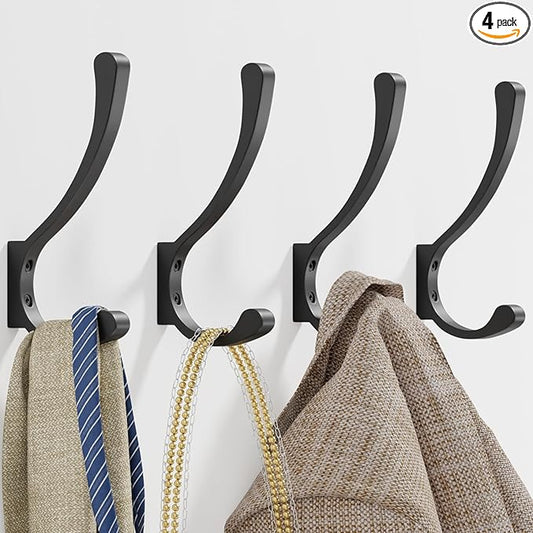 saffruff Wall Mount Coat Hooks, Heavy Duty Metal Hooks