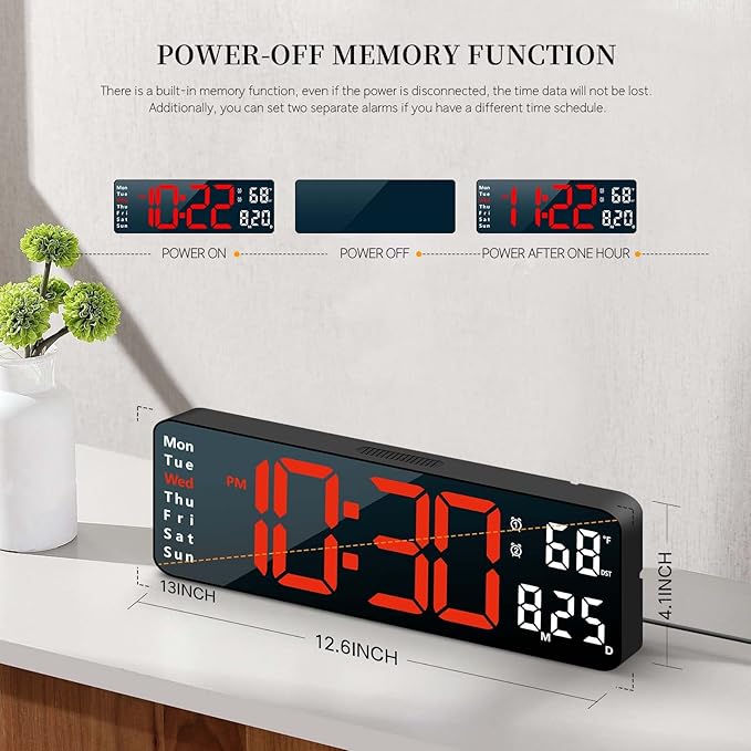 Digital Clock, Digital Wall Clock