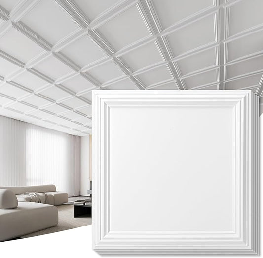 Art3d 24-Pack Drop Relief Ceiling Tiles