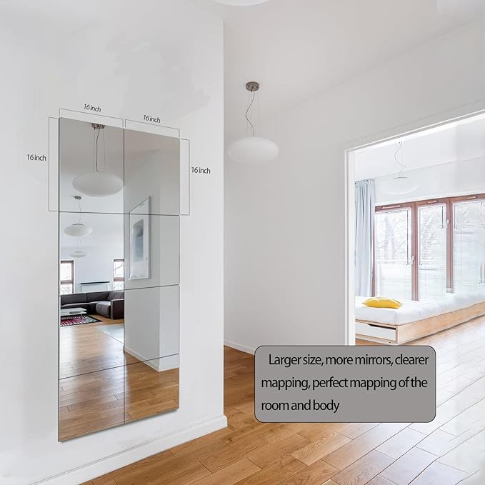 Unbreakable Full Length Wall Mirror, The Door Mirror, Acrylic Kids Shatterproof