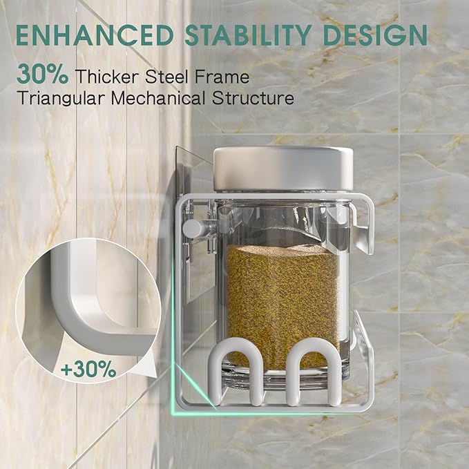 LUCYCAZ 4 Pack Wall Mounted Spice Rack