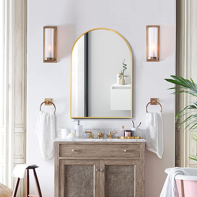 Arched Wall Mirror, Living Room, Hang Vertical or Horizontal