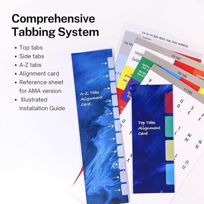 Index Tabs for ICD-10-CM 2026 The Complete Official Codebook - Navigate with Precision in Your Code Book