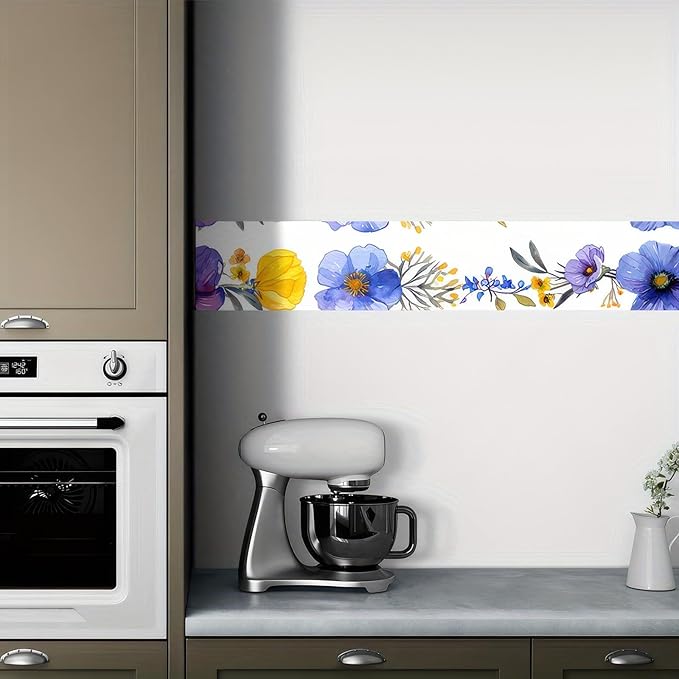 HOMETITUTE Wallpaper Border 4x196 Inch Peel and Stick Wall Border Wallpaper