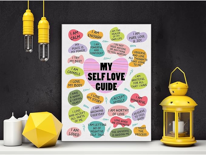 Inspirational Self Love Poster Canvas Wall Art