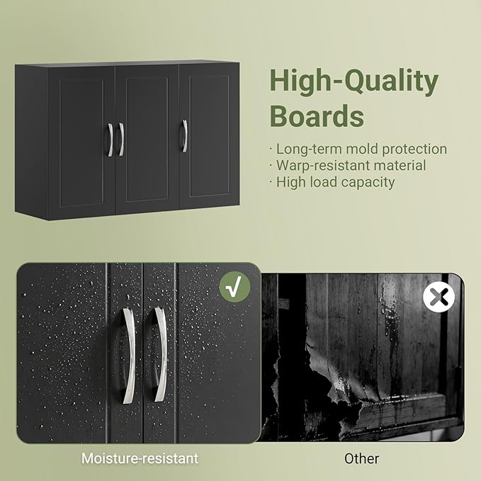 SoBuy Wall Cabinet Laundry Room, Medicine Cabinet