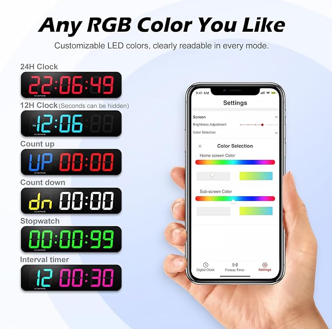 15.2" Large Digital Wall Clock