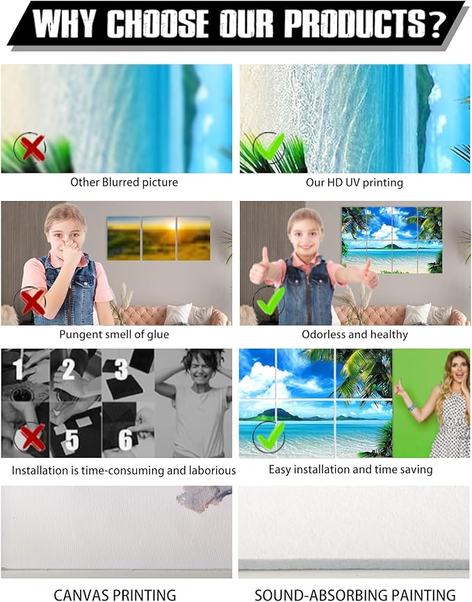 YPY Decorative Soundproof Wall Panels Acoustic Panels: Sound Absorbing Wall Art