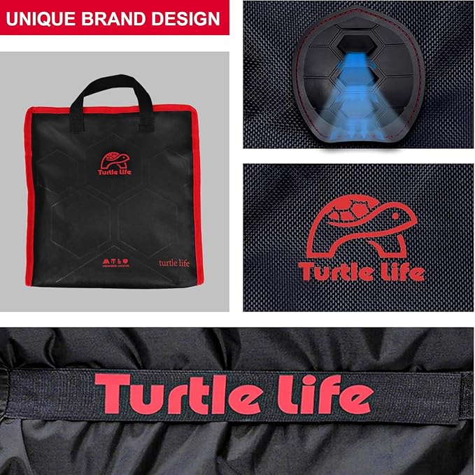 Turtle Life BBQ Grill Cover, 76-83 Inch Adjustable Heavy Duty Waterproof 6 or More Burner Barbecue Gas Grill Covers for Weber Summit Series Royal Gourmet MG Series, Black