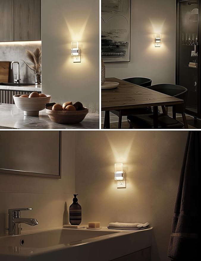 L LOHAS LED Night Light, Night Lights Plug Into Wall, Dusk-to-Dawn Sensor