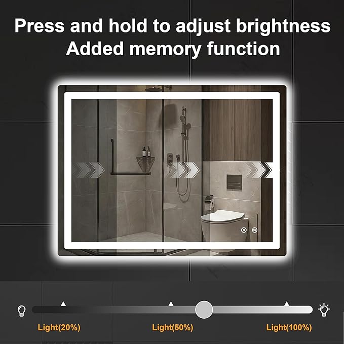 AMOISE LED Bathroom Vanity Mirror
