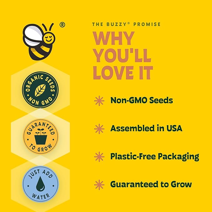 Buzzy Seeds Strawberry Grow Kit - Basin Ceramic Planter - Complete Indoor/Outdoor Gardening Kit with Seeds, Coconut Husk Growing Medium & Genuine Pots - 100% Grow Guarantee