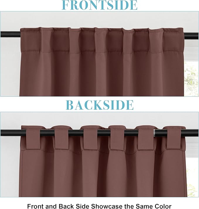RYB HOME Blackout Curtains for Bedroom, Windows Shades Thermal Insulating