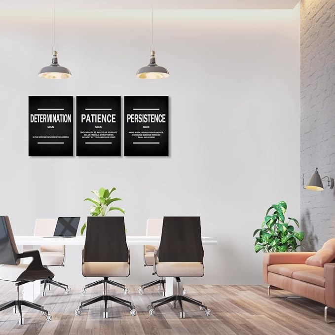 KAWAHONE Inspiration Quotes Wall Art, Motivational Determination Patience