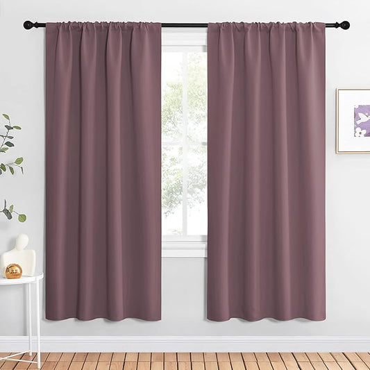 NICETOWN Dry Rose Blackout Curtains