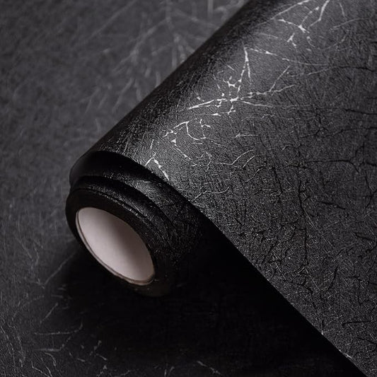 Cohoo Home Black Silk Peel and Stick Wallpaper