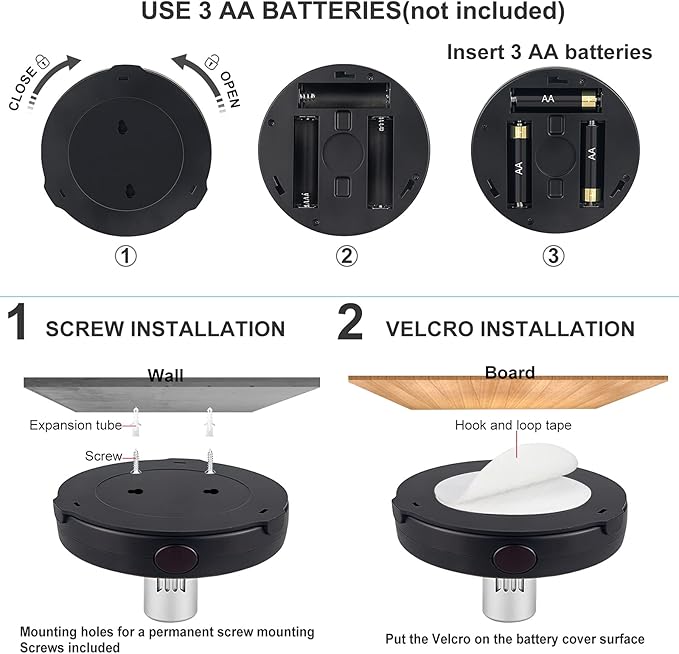 HAMVIDNE LED Spotlight, Battery Powered Picture Lights, Uplighting Indoor