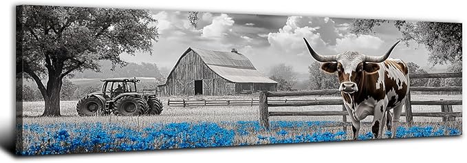 Highland Cow Wall Art Country Barn Truck Pictures