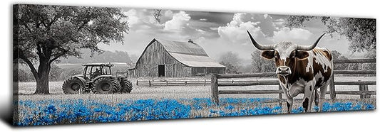 Highland Cow Wall Art Country Barn Truck Pictures