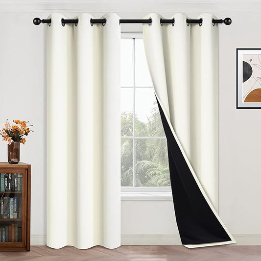 Yakamok 84 Inch Length 100% Blackout Curtains