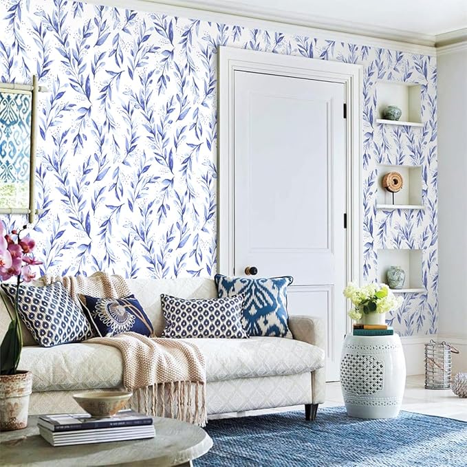 Livebor Leaf Peel and Stick Wallpaper Olive Leaf Contact Paper 17.7inch x