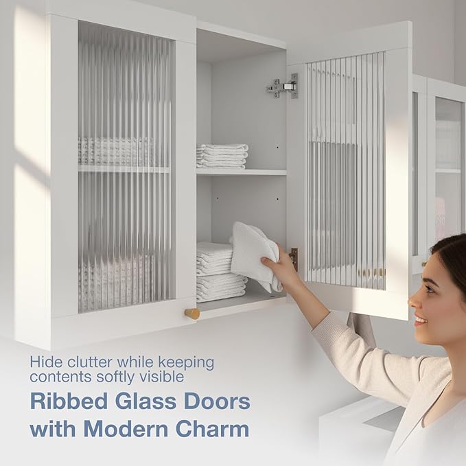 70.8"L Wall Mounted Laundry Room Cabinet Set