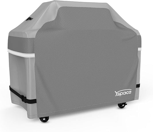 YSPACE Grill Cover Heavy Duty Waterproof 64 Inch, 3–4 Burner Gas BBQ Grill Cover, UV & Fade Resistant, Fits Weber, Char-Broil, Brinkmann, Jenn Air, Nexgrill 3-4 Burners Barbecue, Brown