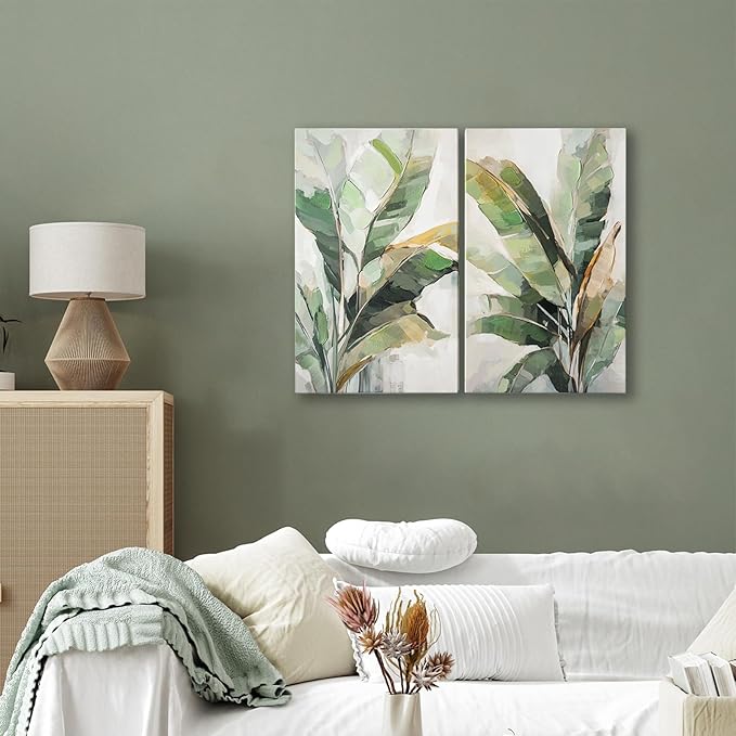 Botanical Wall Art Set Hand Painted,
