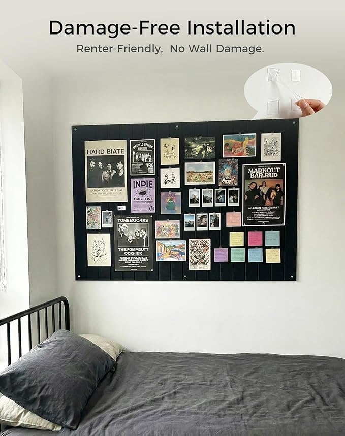 Aothia 12-Pack Felt Bulletin Board Tiles