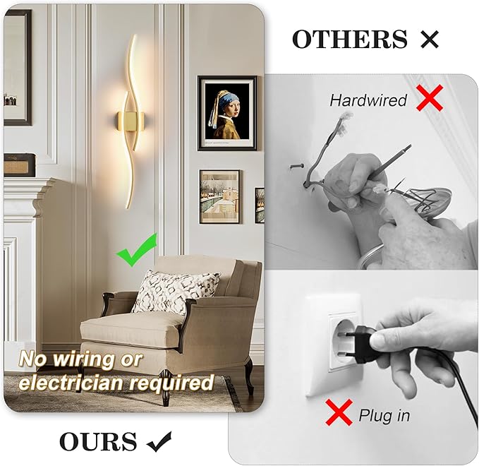 KARTOOSH Battery Operated Wall Sconces