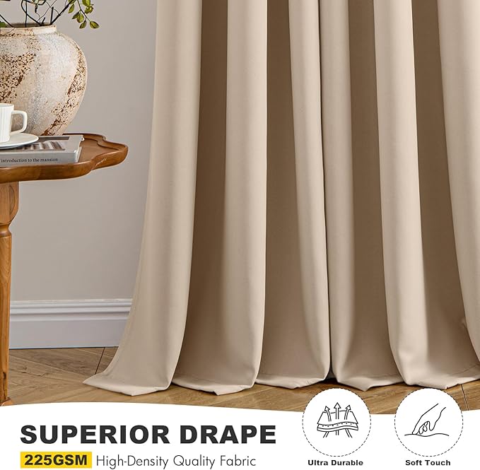 MIULEE Blackout Curtains for Bedroom Living Room 2 Panels, Thermal Insulated