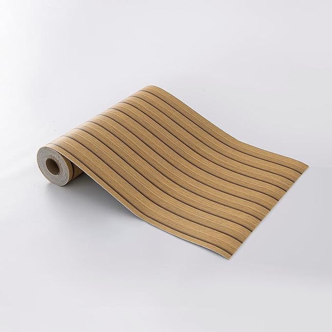 Peel and Stick PVC Slat Wall Panels, Wood Grain Self-Adhesive Soundproof