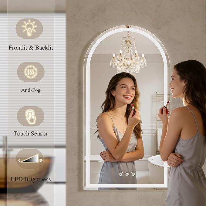 Arched LED Bathroom Mirrors