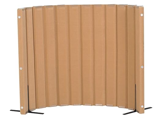 Angeles, Quiet Divider with Sound Sponge 48" x 6' Wall in Natural Tan,
