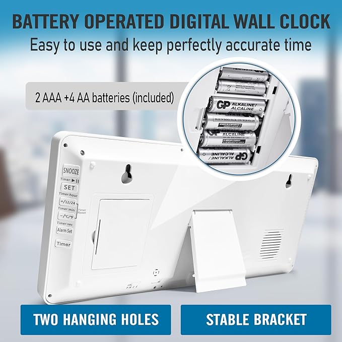 TXL 18.44" Large Amotic Digital Wall Clock
